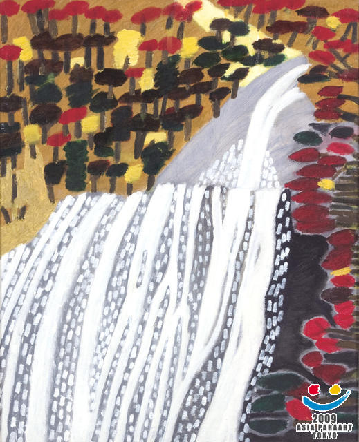 紅葉の袋田の滝